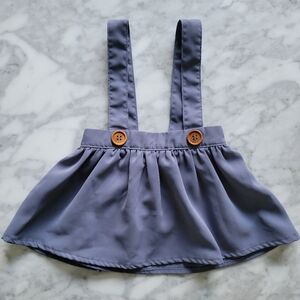 Stylish Gray Kids Dress with Button Accents